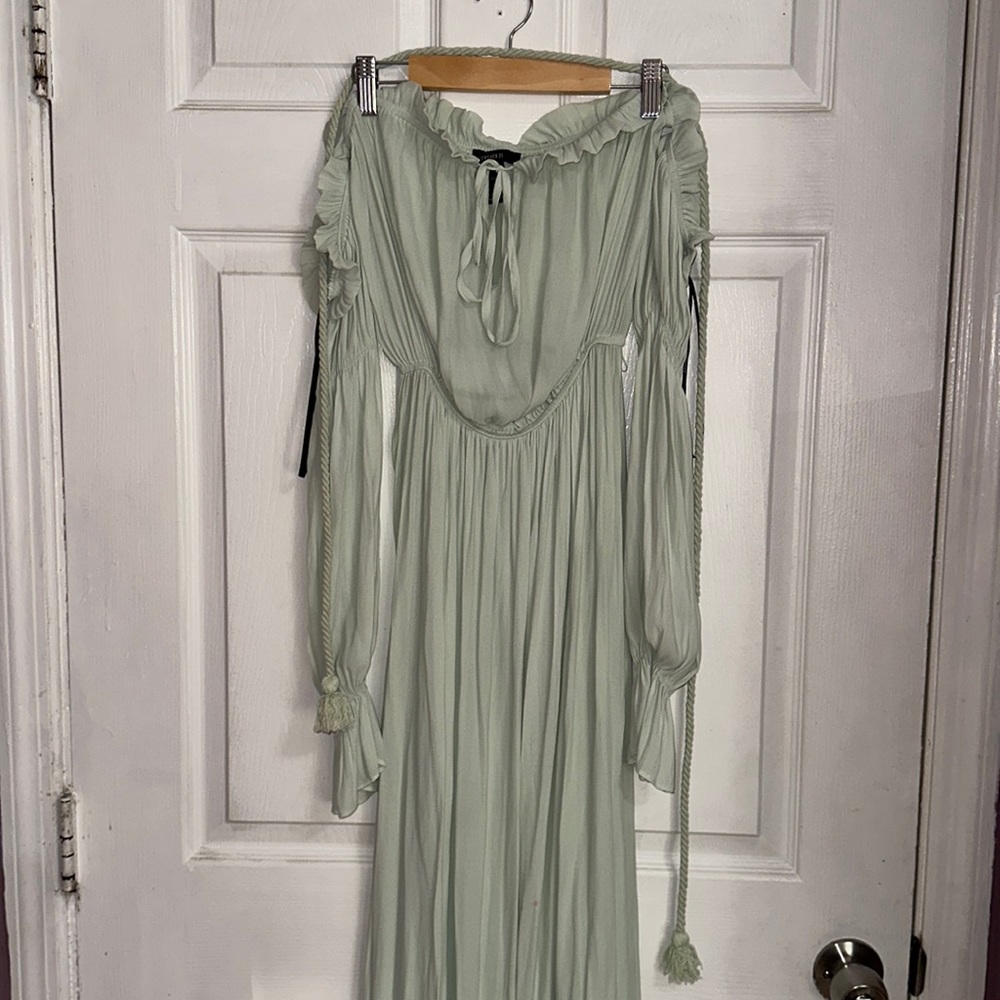 Long sage green dress